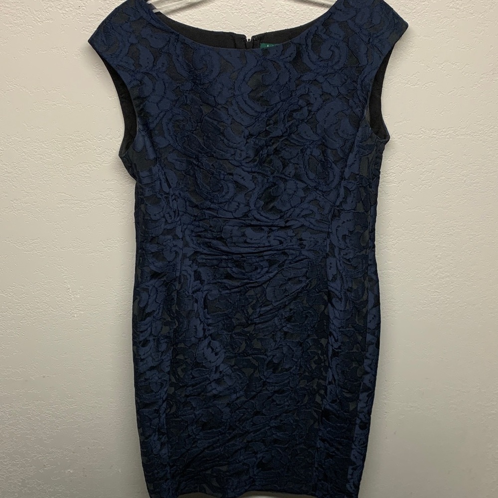 Ralph Lauren Midnight Blue Lace Mini Dress